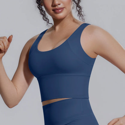 New Backless Yoga Vest for Woman Yoga Underwear with Chest Pad Summer Breathable Workout Top Running Shockproof Sports Bra