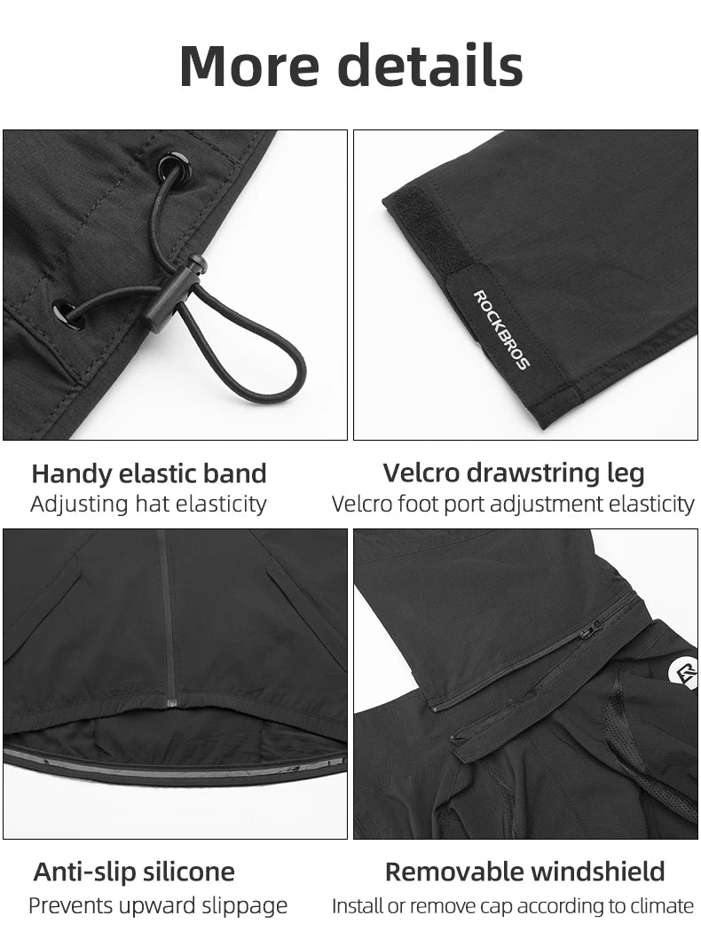 ROCKBROS Men Cycling Jackets Spring Summer Breathable Quick Dry Bike Hooded Jacket MTB Road Sports Cycling Tops Coat Windbreak