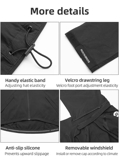 ROCKBROS Men Cycling Jackets Spring Summer Breathable Quick Dry Bike Hooded Jacket MTB Road Sports Cycling Tops Coat Windbreak