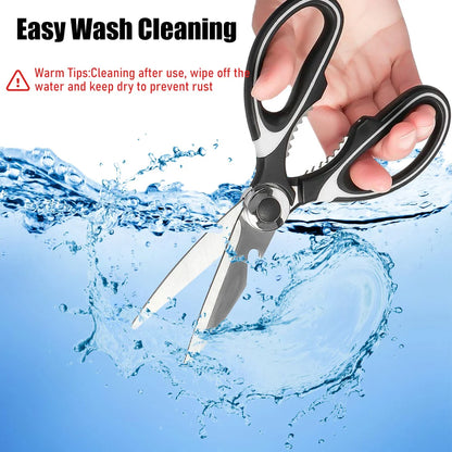 Multifunctional Stainless Steel Kitchen Scissors - Meat Fish and Bone Cutting Tool - ZOOMNSTORE