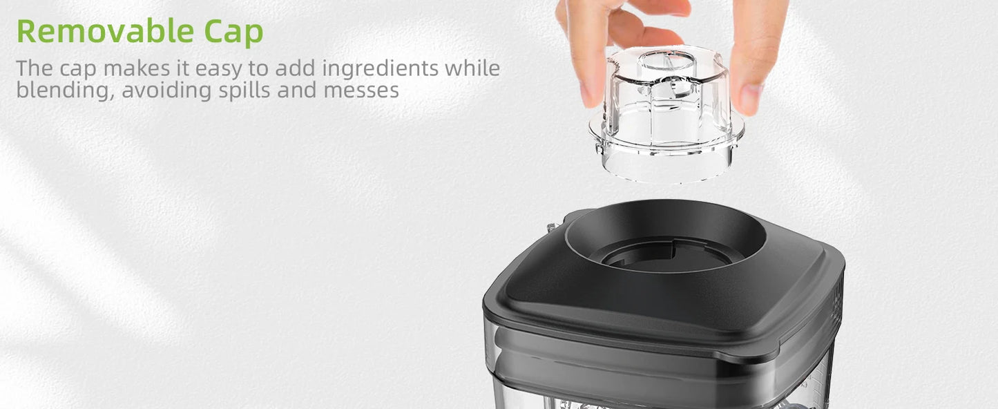 Heavy Duty Commercial Blender - 2200W Timer Mixer Juicer with 2L BPA Free Jar for Smoothies and Food Processing