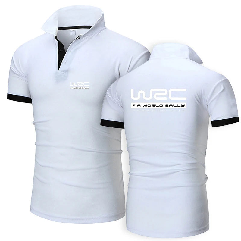 World Rally Championship WRC New Fashion Polo Shirt Men Casual Turn Down Collar Short Sleeve Shirt Slim Fit Summer Tops Polo
