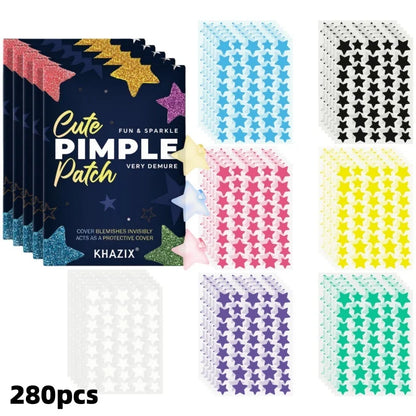 1400 pieces of multi-color star acne patches, facial acne patches, concealer acne patches, and pimples patches, ultra-thin