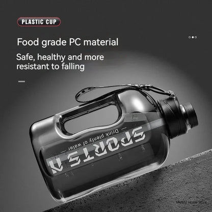 1L UP To 5L Large Capacity Bicycle Water Bottle Fitness BPA FREE Scale Drink Bottle for Men Gym Cycling Camping Water Bottle Cup