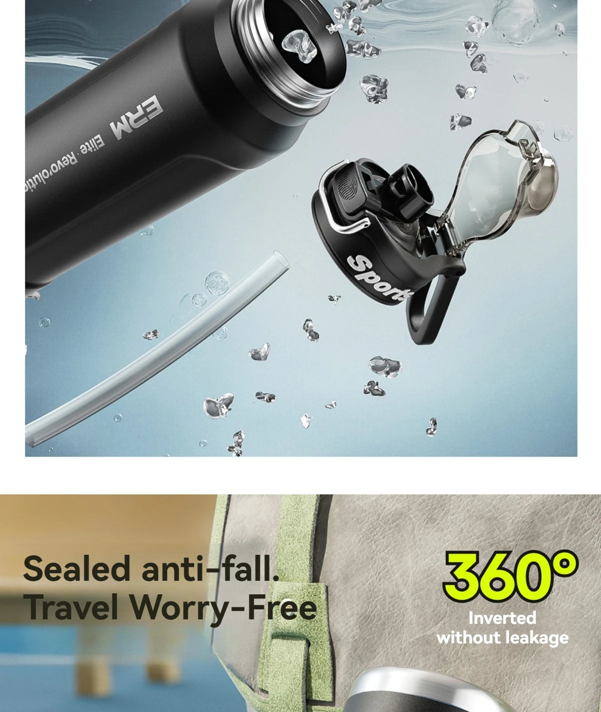 Insulated Water Bottle Stainless Steel Tumble Cycling Cold And Hot Flasks Double Wall Portable With Handle Sports Outdoor Cup
