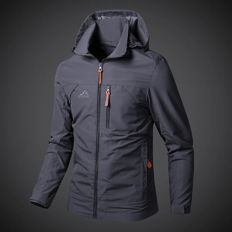 Men's Windproof Jacket – Breathable Cycling Jacket With Hooded Collar | Outdoor Gear