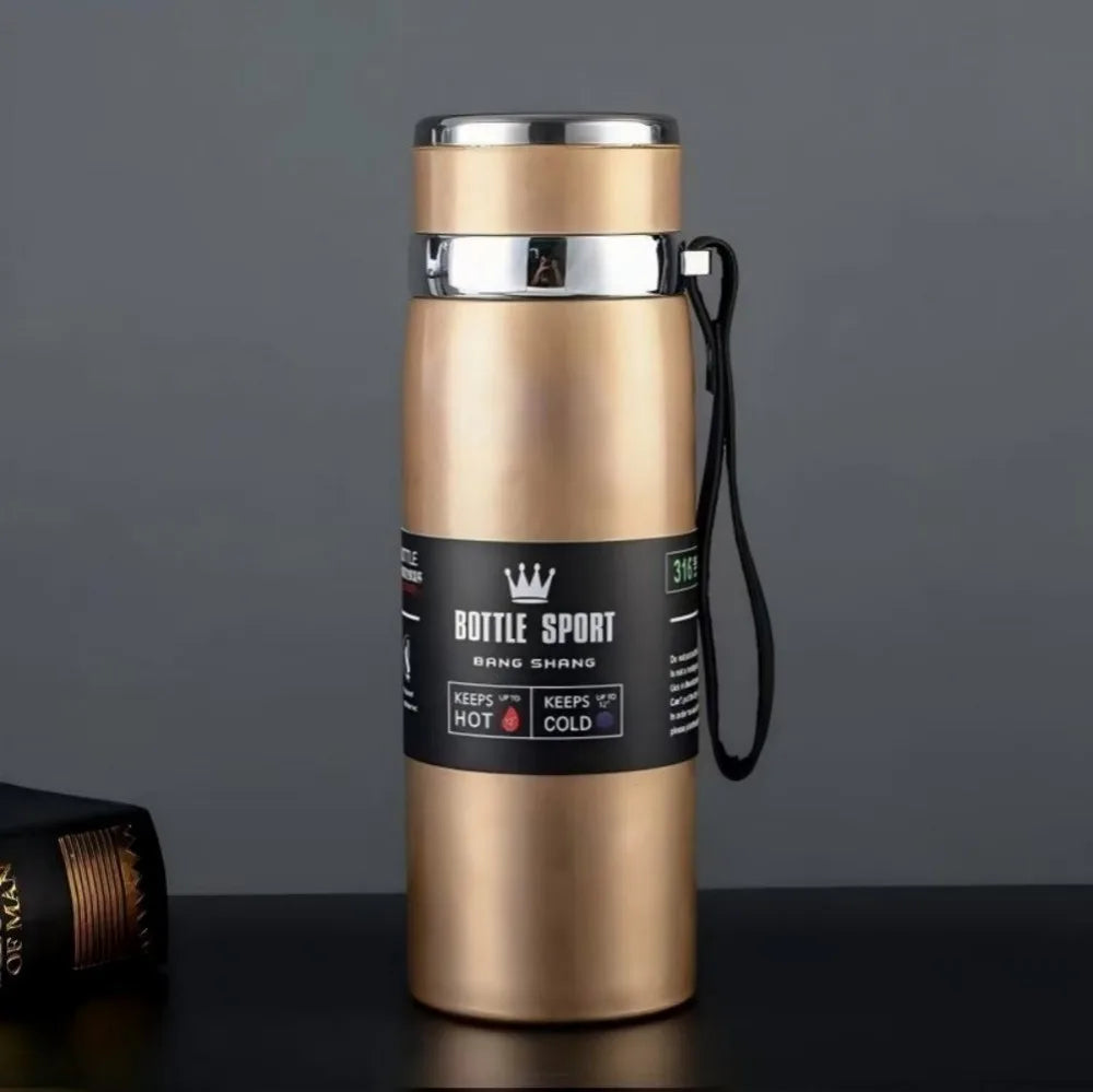 800ml/1000ml 316 Stainless Steel Thermos Cup Sports Home Travel Kettle Portable Sling Kettle Large Capacity Outdoor