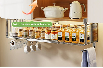 Retractable Hanging Basket - Stainless Steel Kitchen Storage Organizer With Large Capacity