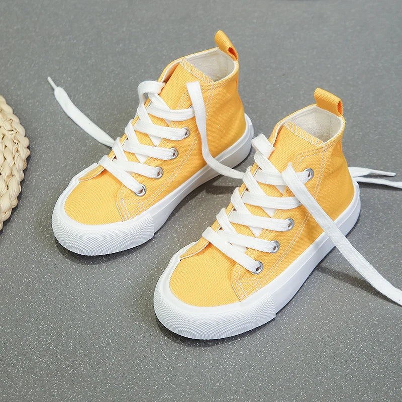 Children's Canvas Shoes - Breathable Kids Casual Lace-Up Sneakers | Unisex Footwear