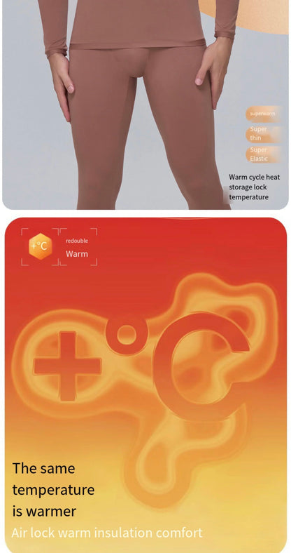1pcs Men's Ultrathin Thermal Underwear High elasticity Plus Size Constant Temperature Seamless Long Sleeve Bottoming Set