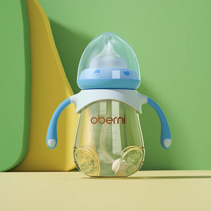 Oberni 150ml+180ml PPSU Imitated Breast Baby Milk Bottle set Anti bloating 0-6 Newborn Baby Bottle With Resistant to Falling