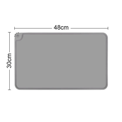 Elevated Puppy Bowls Food Mat Raised Dishes Food and Water Feeder 15° Tilted Stand 2 Stainless Steel Bowls for Small Dogs Cats