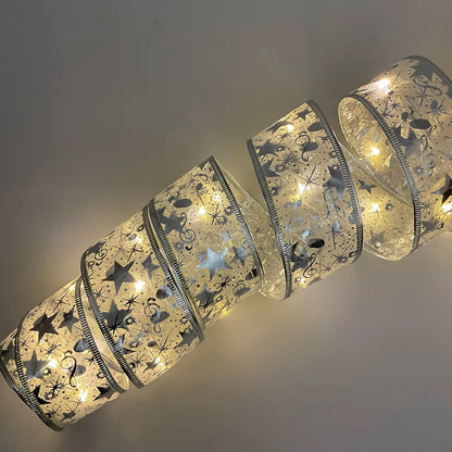 Christmas Fairy Light Ribbon - DIY Tree Ornaments for Home Decor - ZOOMNSTORE