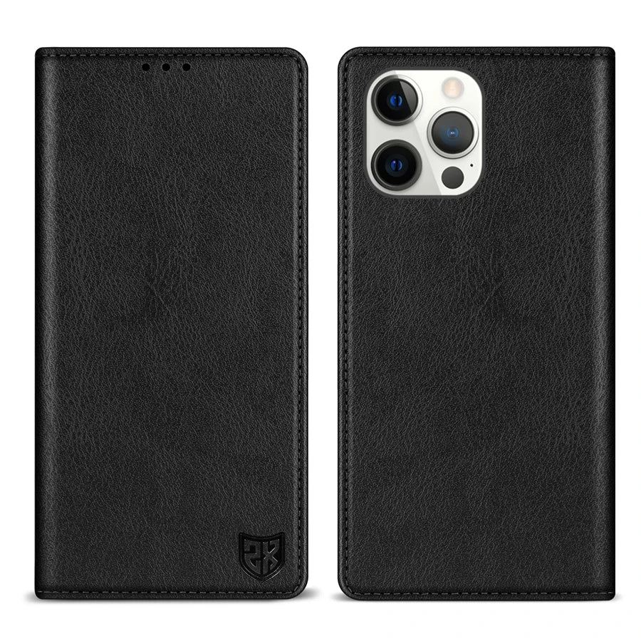 Wallet Skin Friendly Card Slot Magnetic Flip Leather Case For iPhone 17 Pro Max Air 16e 16 15 14 Plus 13 12 11 XR Card Holder