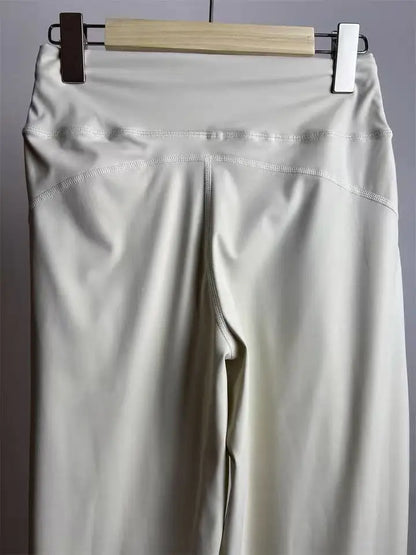 Women's Loose-Fit Sports Pants with Pockets, Straight-Leg High-Waist Athletic Fitness Pants, Yoga Pants, Pilates Trousers