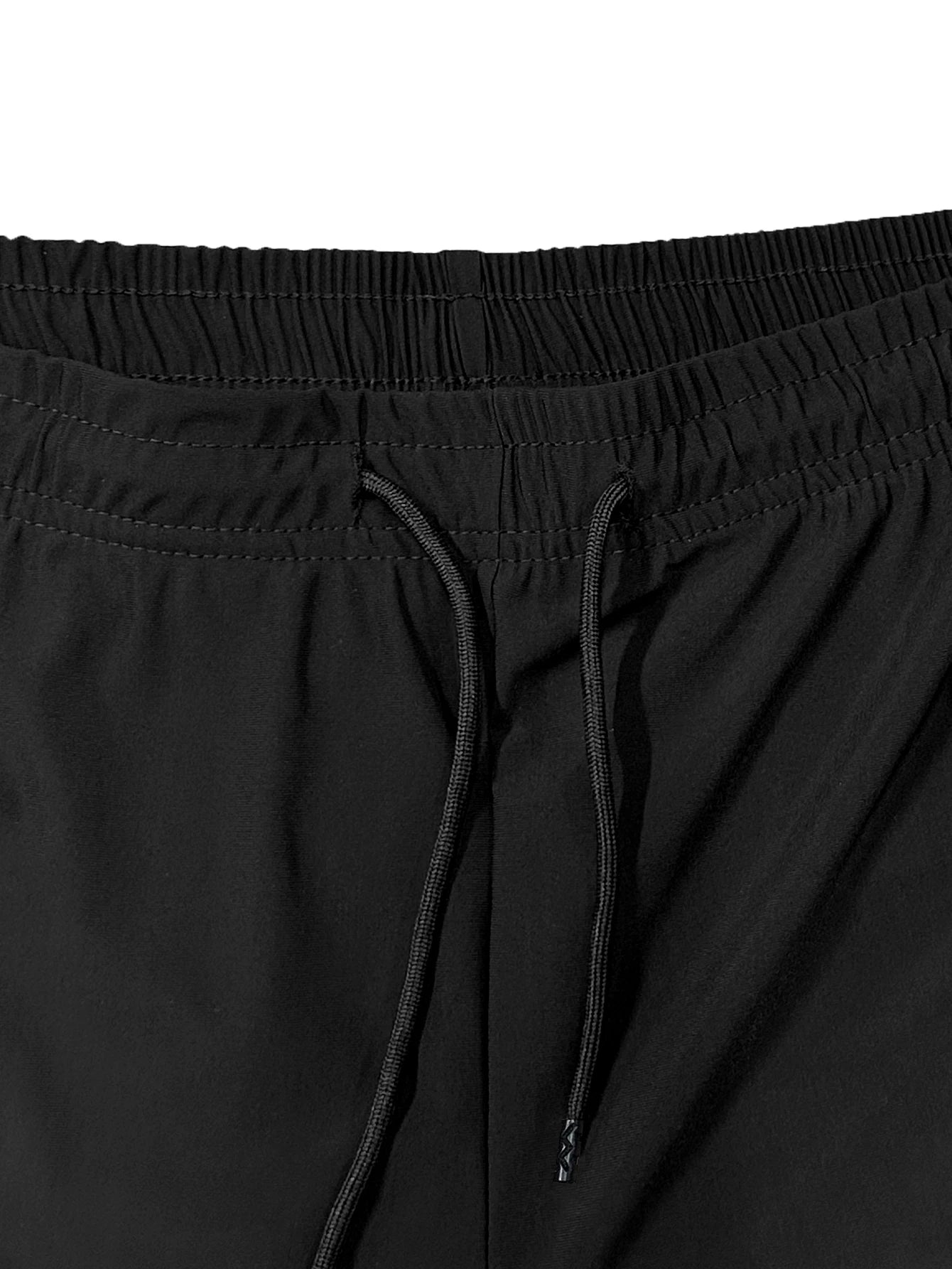 Men's Casual Shorts - Elastic Waist Zipper Pocket Quick Dry Running Shorts for Men
