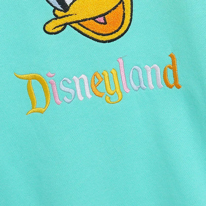 Disney World Disneyland Embroidery Sweatshirt Women Casual Fleece Jumper Mickey Daisy Duck Cartoon Loose Pullover Top O Neck