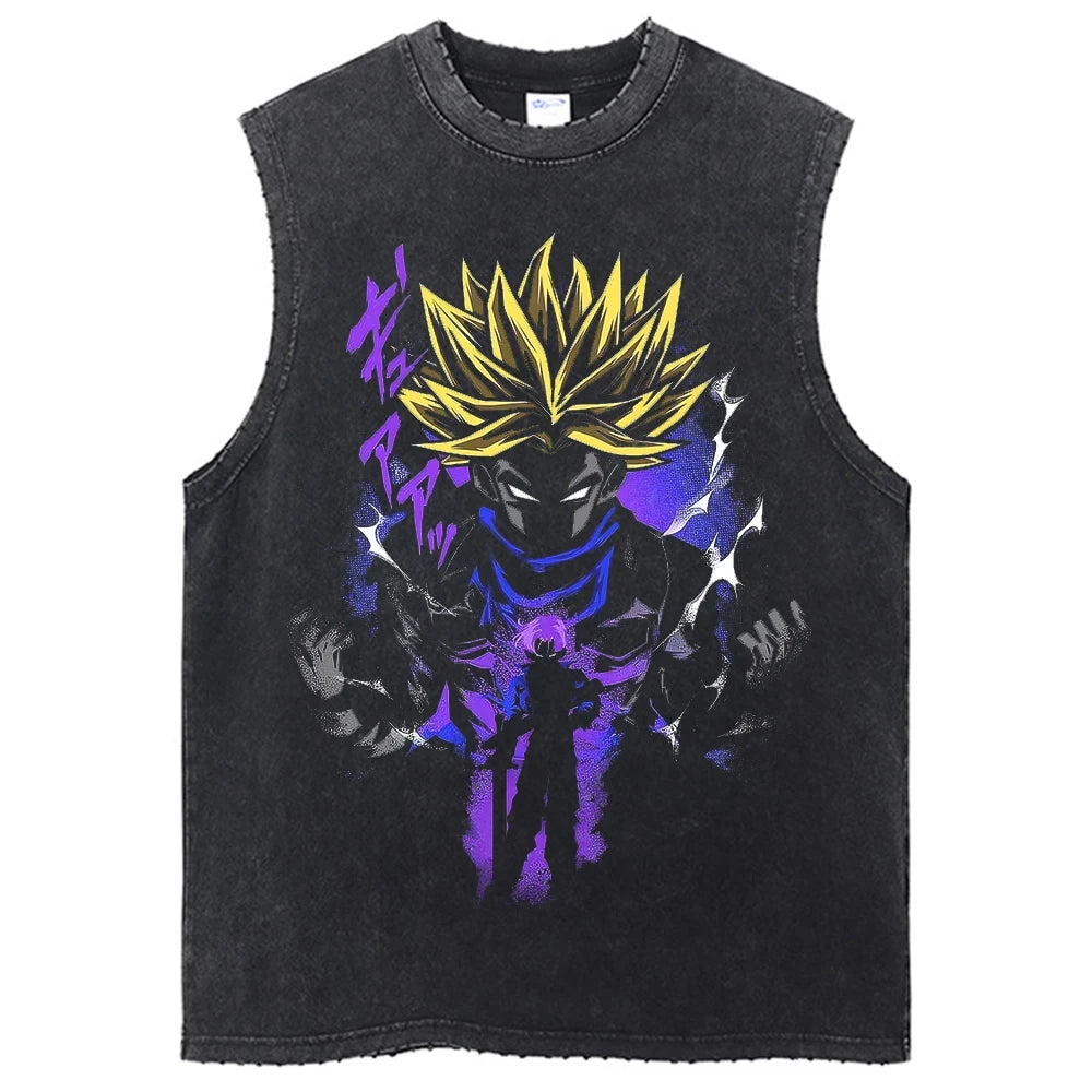 Dragon Ball Anime GYM Sleeveless Tshirt Vintage Sports Tank Tops Streetwear Sleeveless Graphic Harajuku Cotton Vest T-Shirts