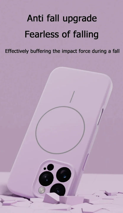 Magnetic Luxury Wireless Charge For Magsafe Phone Cases for iPhone 16 Plus 15 14 13 17 Pro Max 17 Original Liquid Silicone Cover