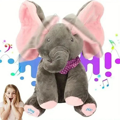 Interactive Elephant Plush Toy - Musical Hide-and-Seek Game for Babies - ZOOMNSTORE