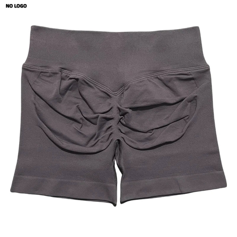 Women Sports Shorts - Low Waist Elastic Band Gym Biker Scrunch Fitness 4.5''