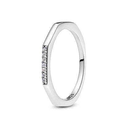 Sterling Silver Rings - 925 Silver Jewelry With Cubic Zirconia & Pave Setting