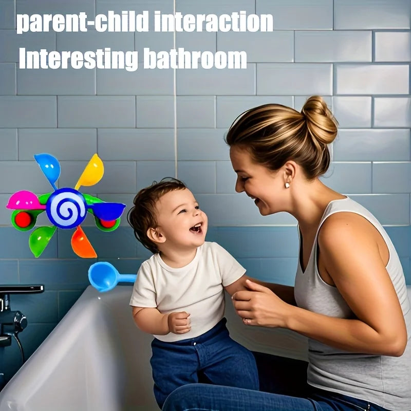 1pc Spinning Bath Toy Windmill, Fun Bathtime Sensory Play for Baby Boys & Girls, Ideal Birthday Christmas Gift