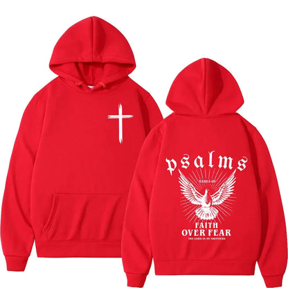 Faith Over Fear Hoodie - Christian Vintage Sweatshirt for Men  Women - ZOOMNSTORE
