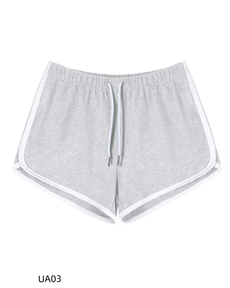 Summer Women's Casual Solid Cotton Shorts Yoga Gym Workout Fitness Pants Loose Student Comprehensive Training Short