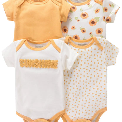 Baby Romper Onesies - Newborn Infant Bodysuit Set With Cartoon Animal Print