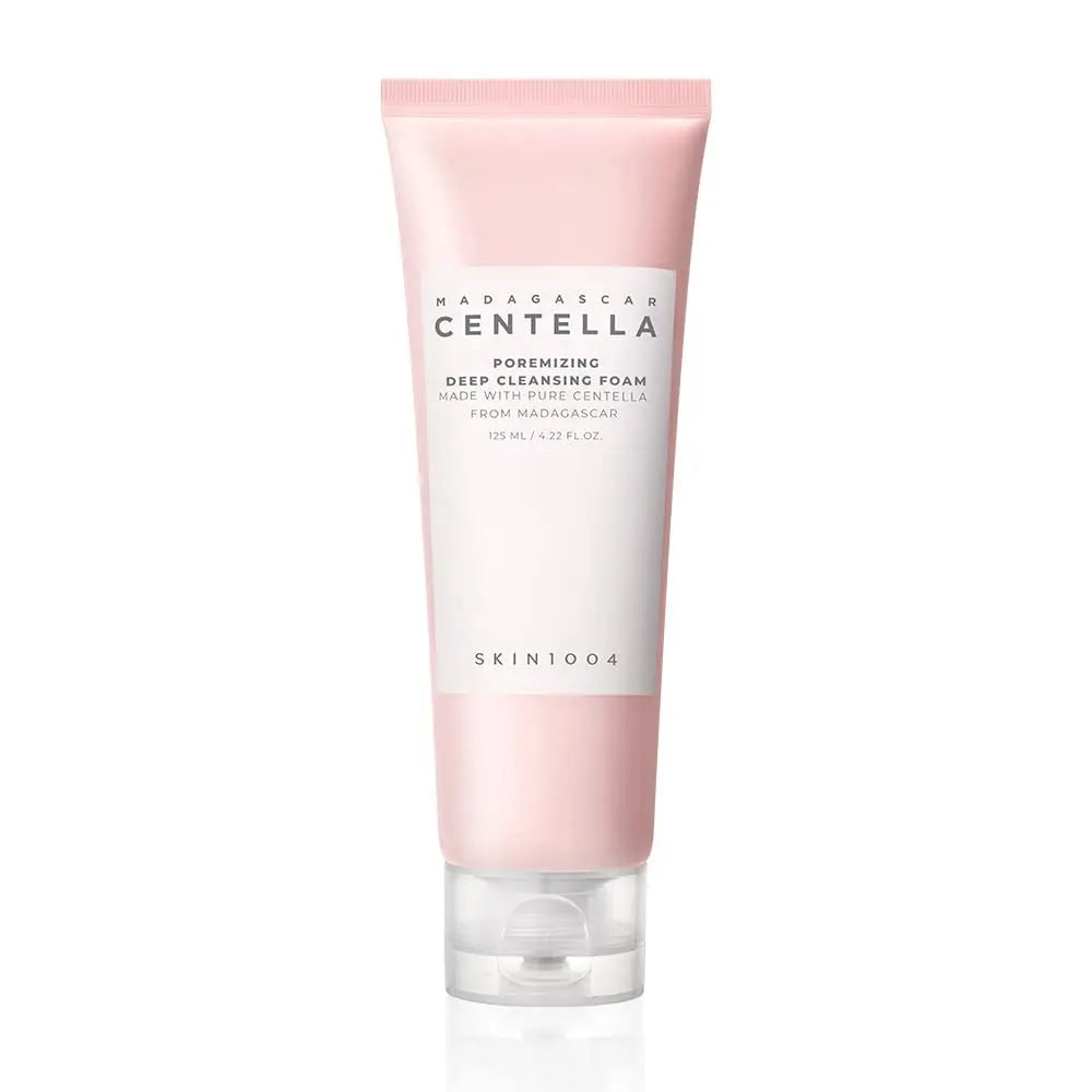 Korean Centella Poremizing Deep Cleansing Foam,Pink Salt Facial Pore Cleansing Gentle  Moisturizing Cleanser Face Care Products
