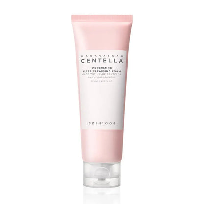 Korean Centella Poremizing Deep Cleansing Foam,Pink Salt Facial Pore Cleansing Gentle  Moisturizing Cleanser Face Care Products