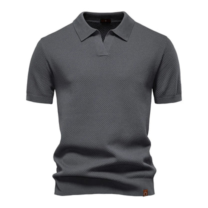 Men's Breathable Polo Shirt - Lightweight Stretch Short Sleeve Polo for Summer Casual Wear