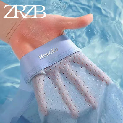 Brand Boxers man Summer Thin Ice silk Breathable Men underpants Soft Touch Men's briefs 3D Cutting U Pouch Design Underwear man