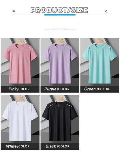 Women's Running T-Shirt – Reflective Quick-Dry Ice-Silk Sports Tee
