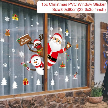 Christmas Window Stickers - Festive Holiday Window Decals & Xmas Wall Decorations 2024