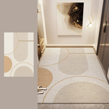 Non Slip Door Mat - Geometric Pattern Rug | Water Resistant Polyester Floor Mat