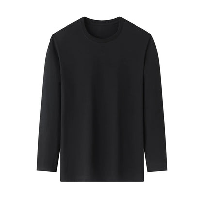 Men's Cotton T-Shirt - Long Sleeve Tee | Breathable Solid Color Shirt, Casual Summer Top