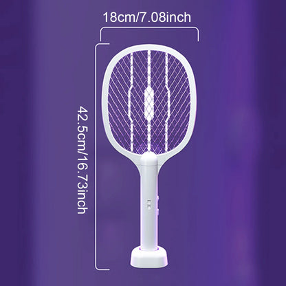 Electric Fly Swatter Rechargeable Electric Mosquito Killer Lamp Bug Zapper Racket Anti Mosquitoes Trap Lamp for Indoor Outdoor