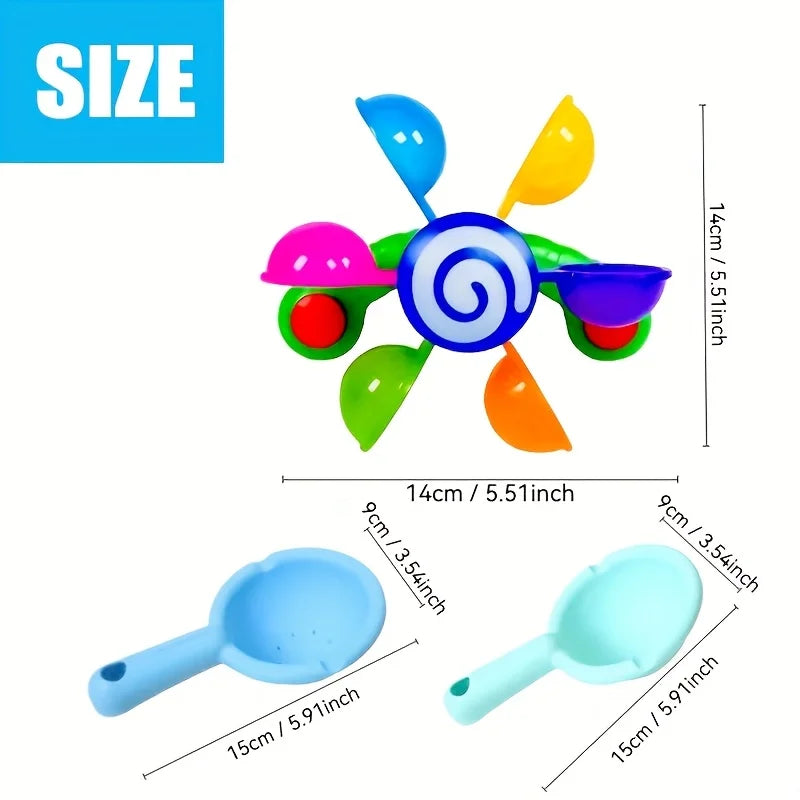 1pc Spinning Bath Toy Windmill, Fun Bathtime Sensory Play for Baby Boys & Girls, Ideal Birthday Christmas Gift