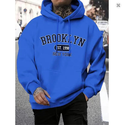 Brooklyn Est 1998 New York Printing Men Hoodies Harajuku Crewneck Hoodie Fashion Oversize Hoody Autumn Comfortable Tracksuit