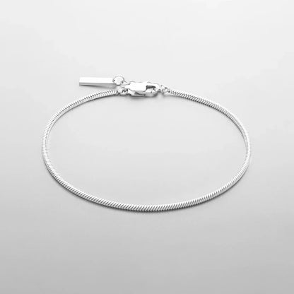 eManco 1.5MM Square chain Bracelet Men's Titanium steel Bracelet simple  Simple new Jewelry Wholesale direct Marketing