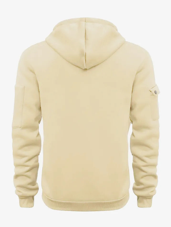 2025 New Men's Keep Warm Hoodie Streetwear Jacket Long Sleeve Sweatshirts Zipper Hooded Pullover Male Running Hooded Sweatshirt