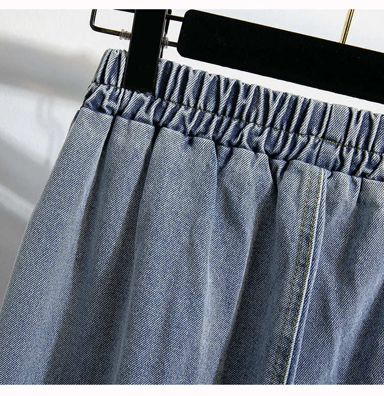 2026 Wide Leg Pants Women's Spring Autumn Retro Waed Denim Workwear Trousers High Waist Casual Versatile Plus Size Pants