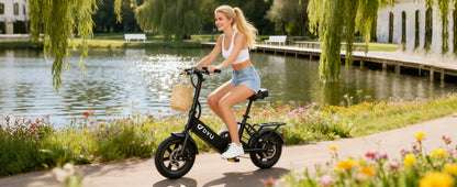 【1 Year Warranty】DYU C3 14 inch Folding Electric Bicycle Peak 500W Motor 280WH Battery Electric Bike,20mph City E-bike UL2849