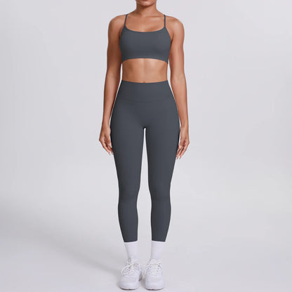 Women's Yoga Suit – Seamless Sports Bra & High Waist Leggings | Breathable Quick Dry Activewear