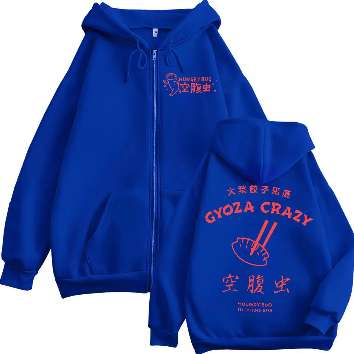 Dorohedoro Gyoza Crazy Hungry Bug Anime Zipper Hoodies Fashion Vintage Zip Up Pullovers Men's Women's Harajuku Manga Sweatshirts