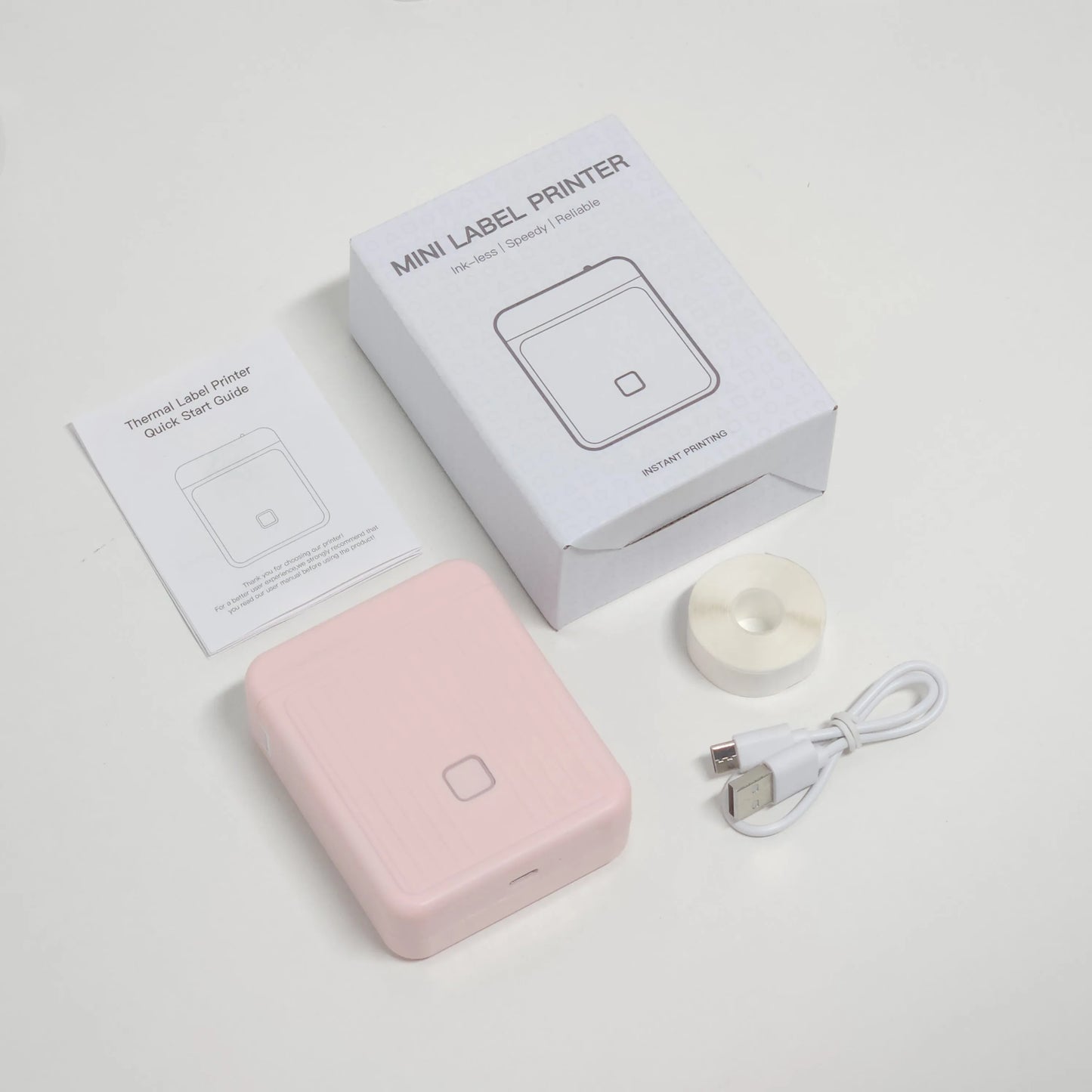 DOLEWA T01 Label Printer Portable Mini Thermal Printer Without Ink Bluetooth Wireless Labeling Machine DIY Barcode Sticker