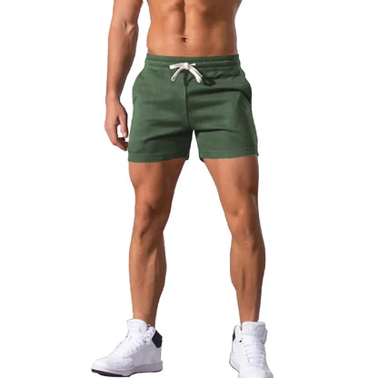2025 Mens Gym Summer Fitness Shorts White Breathable Surffing Seaside Resort Solid Running SportswearElastic Casual Sport Shorts