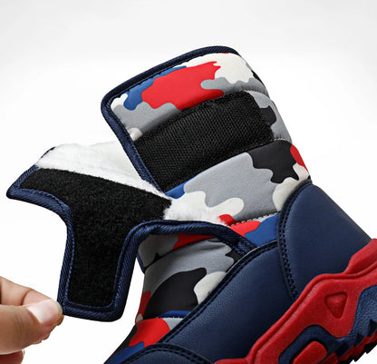 Children Winter Boots - Waterproof Kids Snow Boots With Plush Lining & Rubber Sole